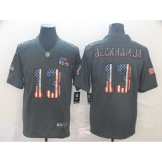 Cleveland Browns #13 Odell Beckham Jr. 2019 Salute To Service USA Flag Fashion Limited Nike NFL Men Jersey