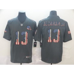 Cleveland Browns #13 Odell Beckham Jr. 2019 Salute To Service USA Flag Fashion Limited Nike NFL Men Jersey