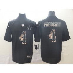 Dallas Cowboys #4 Dak Prescott Black Statue Of Liberty Limited Nike NFL Men Jersey