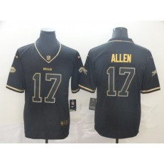Buffalo Bills #17 Josh Allen Black Gold Throwback Vapor Untouchable Limited Nike NFL Men Jersey