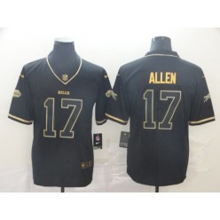 Buffalo Bills #17 Josh Allen Black Gold Throwback Vapor Untouchable Limited Nike NFL Men Jersey
