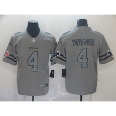 Houston Texans #4 Deshaun Watson 2019 Gray Gridiron Gray Vapor Untouchable Limited Nike NFL Men Jersey