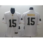 Kansas City Chiefs #15 Patrick Mahomes White Gold Vapor Untouchable Limited Nike NFL Men Jersey