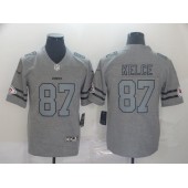 Kansas City Chiefs #87 Travis Kelce 2019 Gray Gridiron Gray Vapor Untouchable Limited Nike NFL Men Jersey