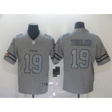 Minnesota Vikings #19 Adam Thielen 2019 Gray Gridiron Gray Vapor Untouchable Limited Nike NFL Men Jersey
