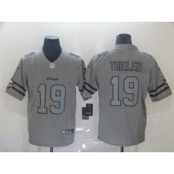 Minnesota Vikings #19 Adam Thielen 2019 Gray Gridiron Gray Vapor Untouchable Limited Nike NFL Men Jersey