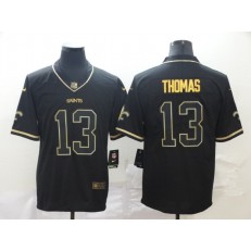New Orleans Saints #13 Michael Thomas Black Gold Throwback Vapor Untouchable Limited Nike NFL Men Jersey