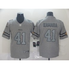 New Orleans Saints #41 Alvin Kamara 2019 Gray Gridiron Gray Vapor Untouchable Limited Nike NFL Men Jersey