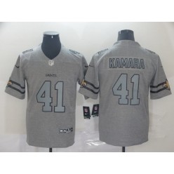 New Orleans Saints #41 Alvin Kamara 2019 Gray Gridiron Gray Vapor Untouchable Limited Nike NFL Men Jersey