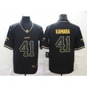 New Orleans Saints #41 Alvin Kamara Black Gold Throwback Vapor Untouchable Limited Nike NFL Men Jersey