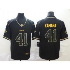 New Orleans Saints #41 Alvin Kamara Black Gold Throwback Vapor Untouchable Limited Nike NFL Men Jersey
