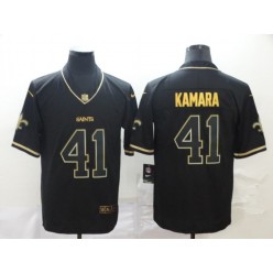 New Orleans Saints #41 Alvin Kamara Black Gold Throwback Vapor Untouchable Limited Nike NFL Men Jersey