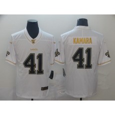 New Orleans Saints #41 Alvin Kamara White Gold Vapor Untouchable Limited Nike NFL Men Jersey