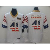 New Orleans Saints #41 Alvin Kamara White USA Flag Fashion Limited Nike NFL Men Jersey