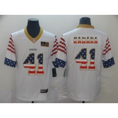 New Orleans Saints #41 Alvin Kamara White USA Flag Fashion Limited Nike NFL Men Jersey