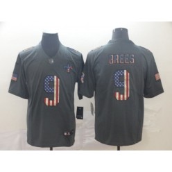 New Orleans Saints #9 Drew Brees 2019 Salute To Service USA Flag Fashion Limited Nike NFL Men Jersey