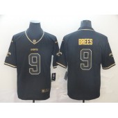 New Orleans Saints #9 Drew Brees Black Gold Throwback Vapor Untouchable Limited Nike NFL Men Jersey
