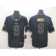 New Orleans Saints #9 Drew Brees Black Gold Throwback Vapor Untouchable Limited Nike NFL Men Jersey