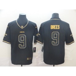 New Orleans Saints #9 Drew Brees Black Gold Throwback Vapor Untouchable Limited Nike NFL Men Jersey