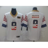 New Orleans Saints #9 Drew Brees White USA Flag Fashion Limited Nike NFL Men Jersey