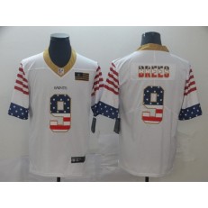 New Orleans Saints #9 Drew Brees White USA Flag Fashion Limited Nike NFL Men Jersey