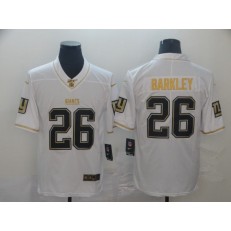 New York Giants #26 Saquon Barkley White Gold Vapor Untouchable Limited Nike NFL Men Jersey