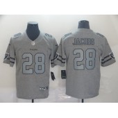 Oakland Raiders #28 Josh Jacobs 2019 Gray Gridiron Gray Vapor Untouchable Limited Nike NFL Men Jersey