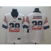 Oakland Raiders #28 Josh Jacobs White USA Flag Fashion Limited Nike NFL Men Jersey