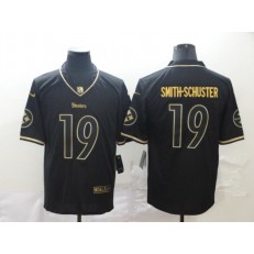 Pittsburgh Steelers #19 JuJu Smith-Schuster Black Gold Throwback Vapor Untouchable Limited Nike NFL Men Jersey