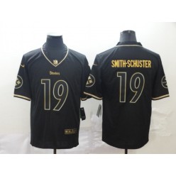 Pittsburgh Steelers #19 JuJu Smith-Schuster Black Gold Throwback Vapor Untouchable Limited Nike NFL Men Jersey