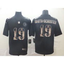 Pittsburgh Steelers #19 JuJu Smith-Schuster Black Statue Of Liberty Limited Nike NFL Men Jersey