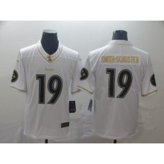 Pittsburgh Steelers #19 JuJu Smith-Schuster White Gold Vapor Untouchable Limited Nike NFL Men Jersey