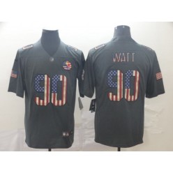 Pittsburgh Steelers #90 T.J. Watt 2019 Salute To Service USA Flag Fashion Limited Nike NFL Men Jersey