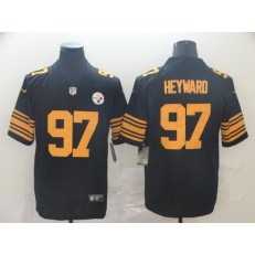 Pittsburgh Steelers #97 Cameron Heyward Black Color Rush Limited Nike NFL Men Jersey