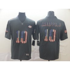 San Francisco 49ers #10 Jimmy Garoppolo 2019 Salute To Service USA Flag Fashion Limited Nike NFL Men Jersey