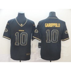 San Francisco 49ers #10 Jimmy Garoppolo Black Gold Throwback Vapor Untouchable Limited Nike NFL Men Jersey