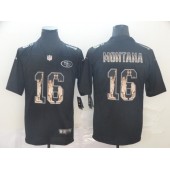 San Francisco 49ers #16 Joe Montana Black Statue Of Liberty Limited Nike NFL Men Jersey