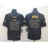 San Francisco 49ers #85 George Kittle Black Gold Throwback Vapor Untouchable Limited Nike NFL Men Jersey