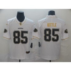San Francisco 49ers #85 George Kittle White Gold Vapor Untouchable Limited Nike NFL Men Jersey