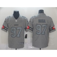 San Francisco 49ers #97 Nick Bosa 2019 Gray Gridiron Gray Vapor Untouchable Limited Nike NFL Men Jerseys