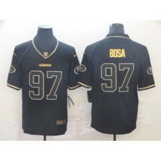 San Francisco 49ers #97 Nick Bosa Black Gold Throwback Vapor Untouchable Limited Nike NFL Men Jersey