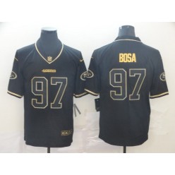 San Francisco 49ers #97 Nick Bosa Black Gold Throwback Vapor Untouchable Limited Nike NFL Men Jersey