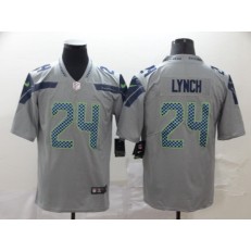Seattle Seahawks #24 Marshawn Lynch Gray Vapor Untouchable Limited Nike NFL Men Jersey