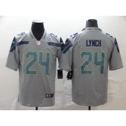 Seattle Seahawks #24 Marshawn Lynch Gray Vapor Untouchable Limited Nike NFL Men Jersey