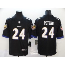 Baltimore Ravens #24 Marcus Peters Black Vapor Untouchable Limited Nike NFL Men Jersey