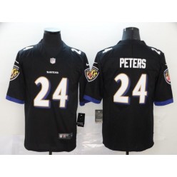 Baltimore Ravens #24 Marcus Peters Black Vapor Untouchable Limited Nike NFL Men Jersey