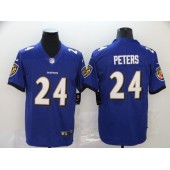 Baltimore Ravens #24 Marcus Peters Purple Vapor Untouchable Limited Nike NFL Men Jersey