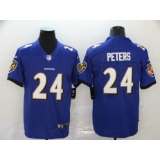 Baltimore Ravens #24 Marcus Peters Purple Vapor Untouchable Limited Nike NFL Men Jersey