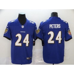 Baltimore Ravens #24 Marcus Peters Purple Vapor Untouchable Limited Nike NFL Men Jersey