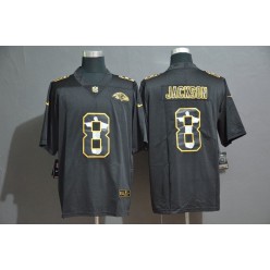 Baltimore Ravens #8 Lamar Jackson Black Jesus Faith Edition Limited Nike NFL Men Jersey